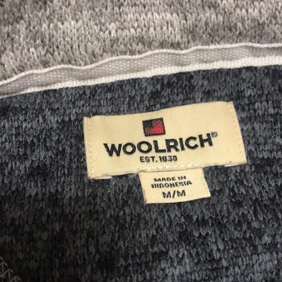 Woolrich Gray Fleece Pullover Sz Medium - Picture 6 of 10